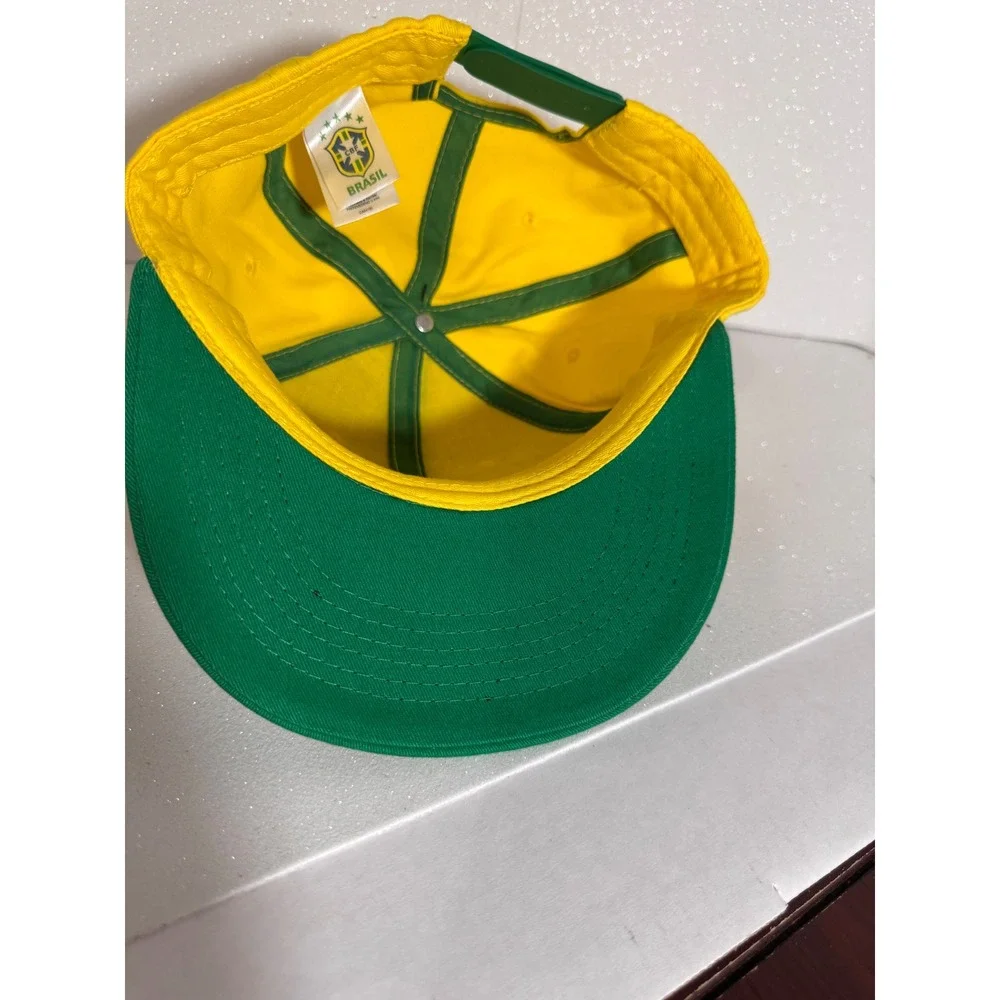 Fan Ink CBF Brasil National Team Soccer Snapback Hat Yellow Green Official NWT
